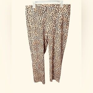 Chico's Leopard Print Straight Leg Pants